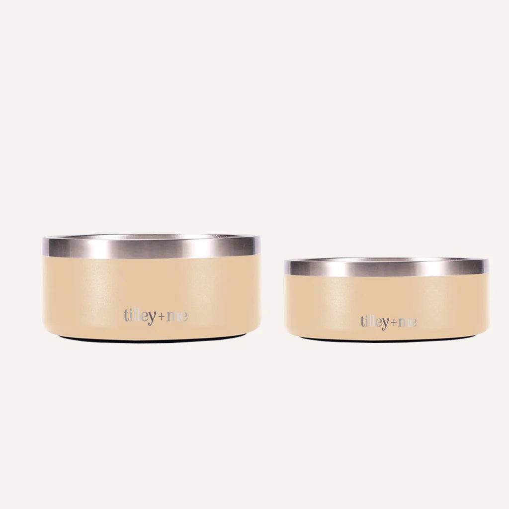Tilley + Me - Stainless Steel Pet Food/Water Bowl - Dishwasher Safe