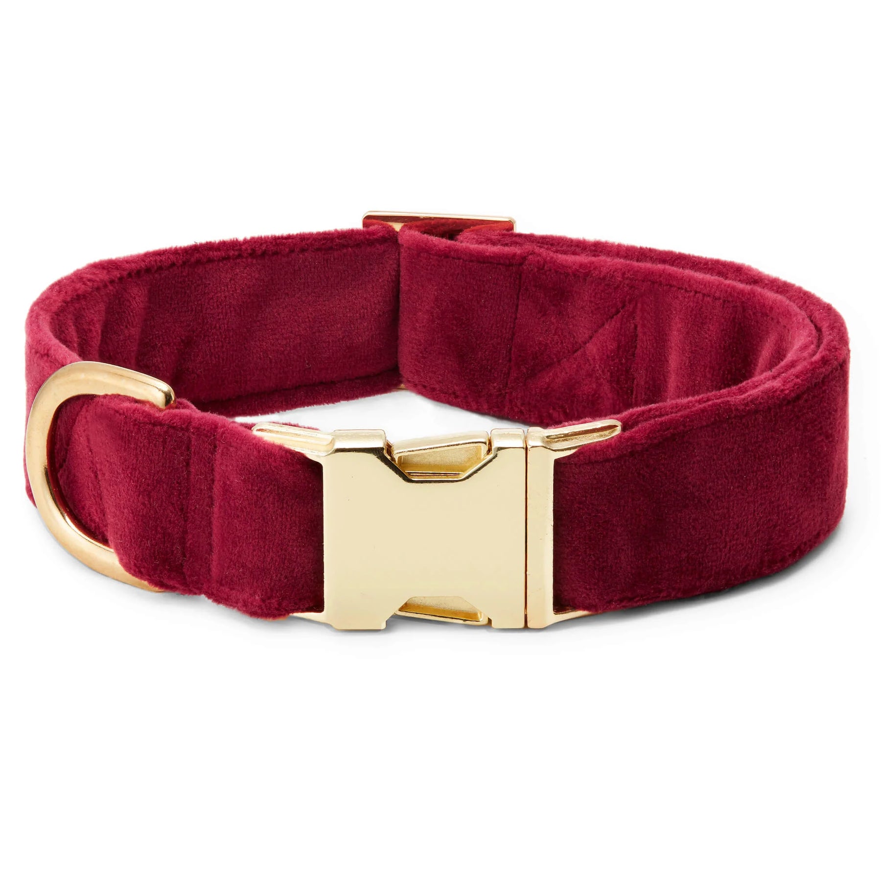 The Foggy Dog - Dog Collar Burgundy Velvet