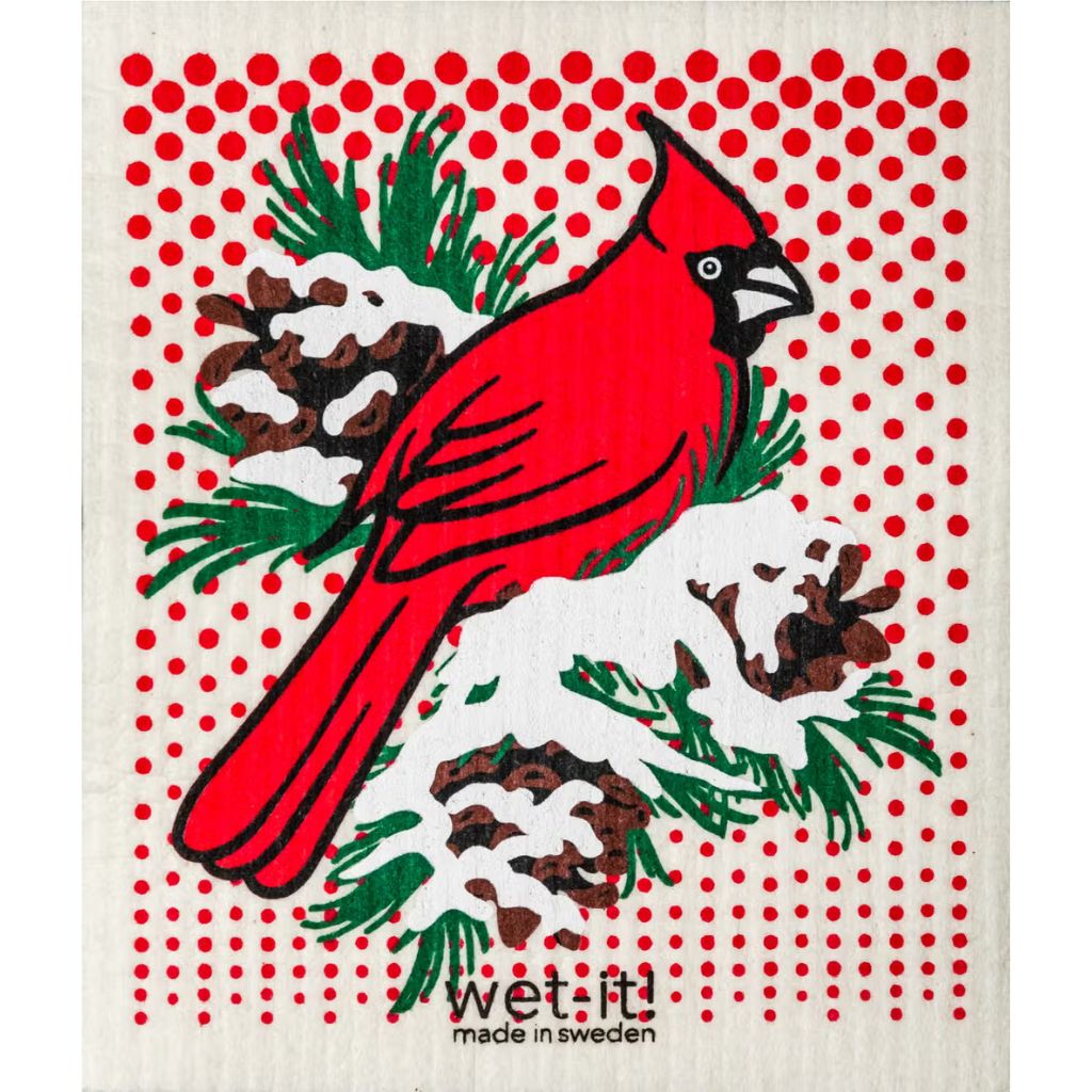 Wet-it! - Winter Cardinal Swedish Cloth