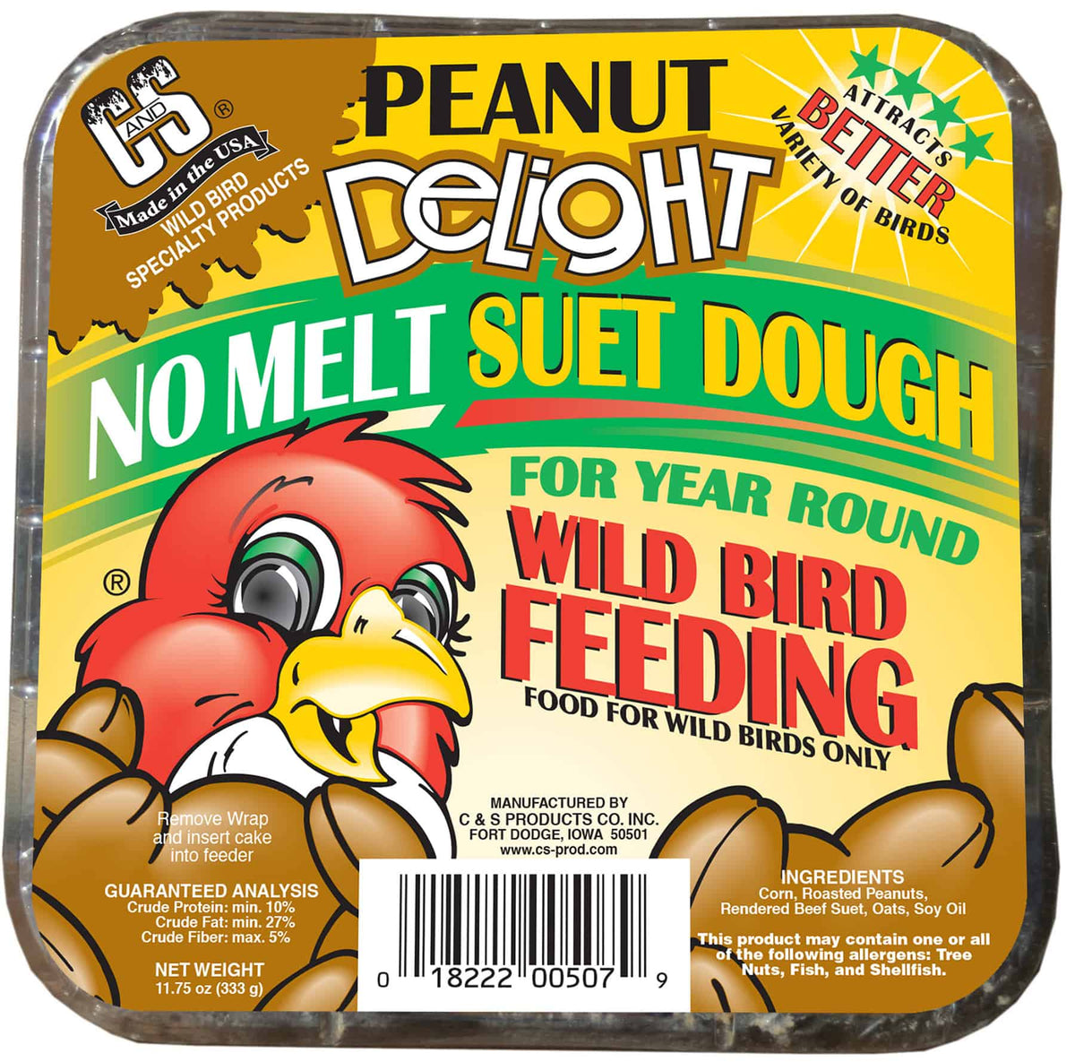 C & S Products - Peanut  Delight Suet No Melt - Southern Agriculture 