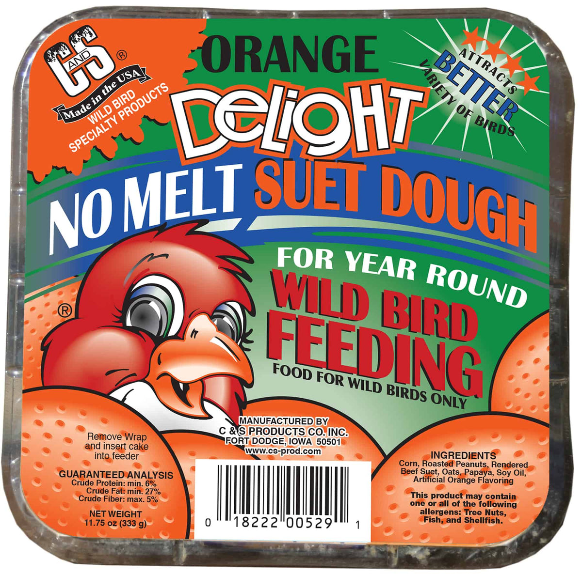 C & S Products - Orange Delight Suet No Melt