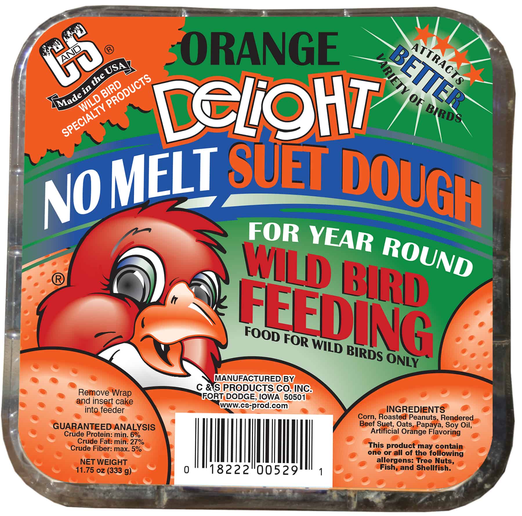 C & S Products - Orange Delight Suet No Melt