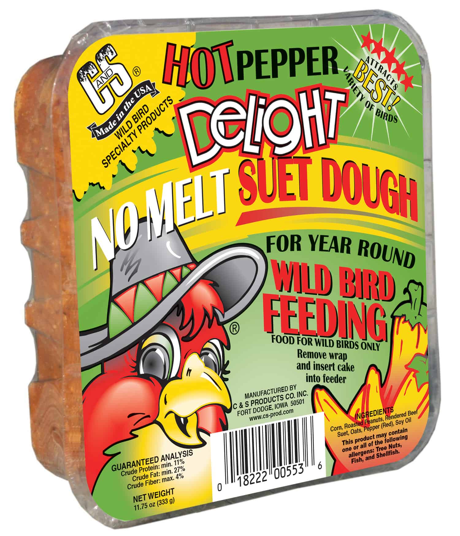C & S Products - Hot Pepper Delight Suet No Melt