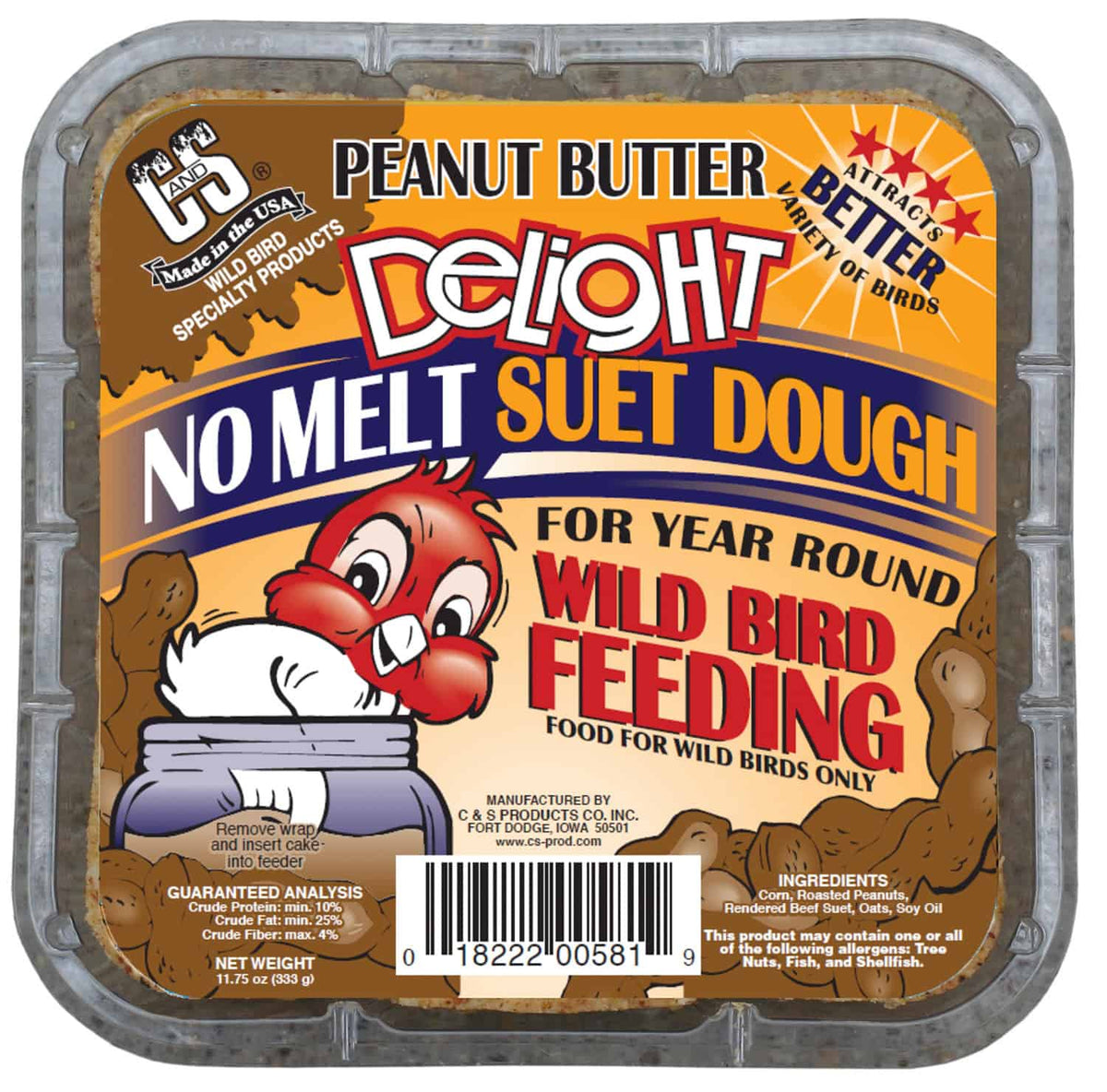 C & S Products - Peanut Butter Delight Suet No Melt