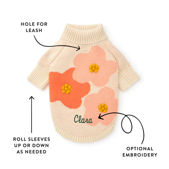 The Foggy Dog - Dog Sweater In Bloom Spring
