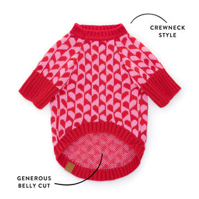 The Foggy Dog - Dog Sweater Heart Stripe