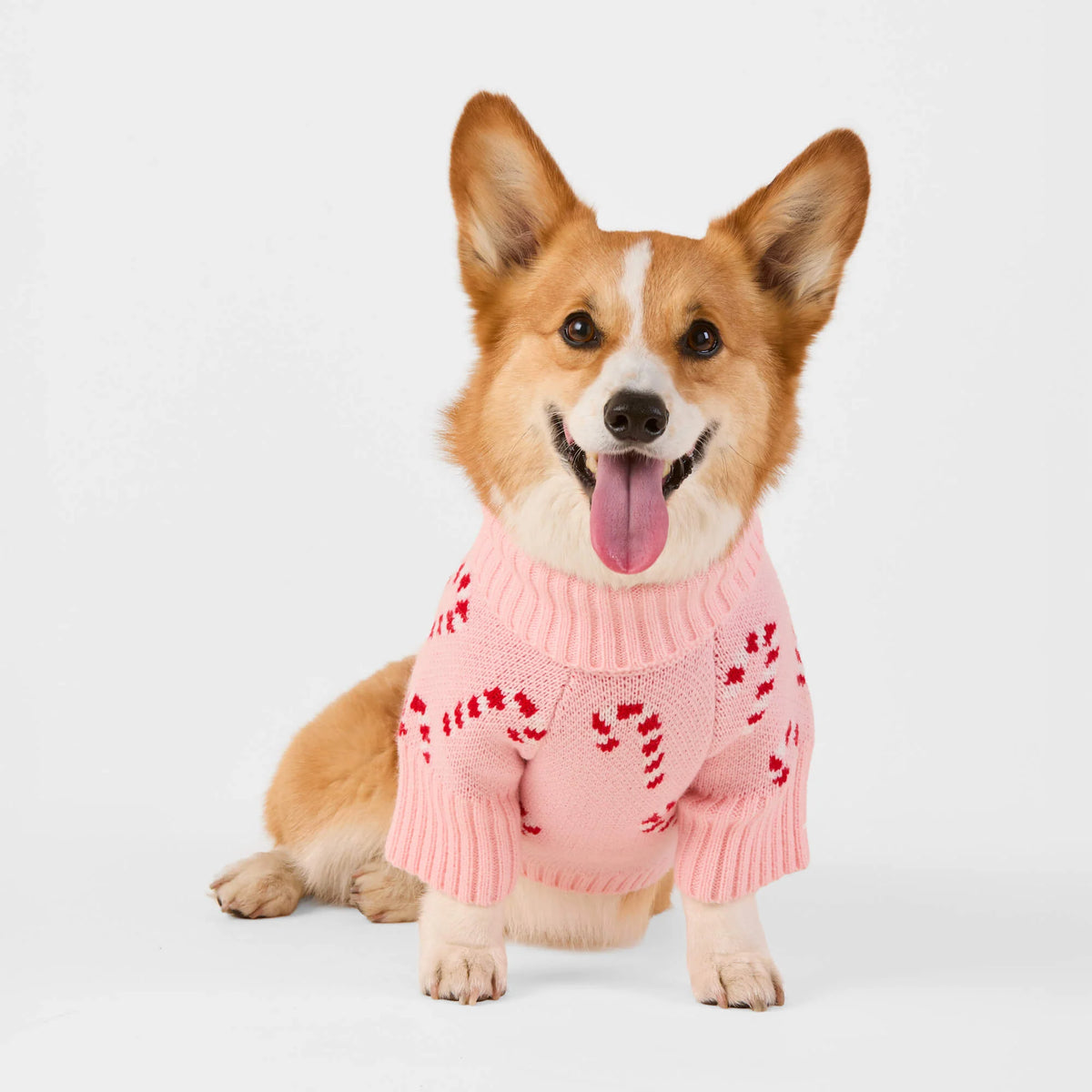 Foggy Dog - Dog Sweater Pink Candy Canes - Southern Agriculture 