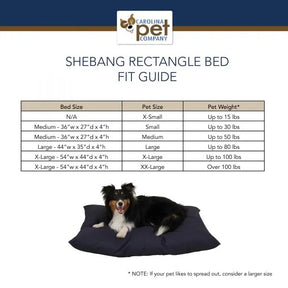 Carolina Pet Company - Solid Indoor/Outdoor Pillow Rectangle Dog Bed Tan