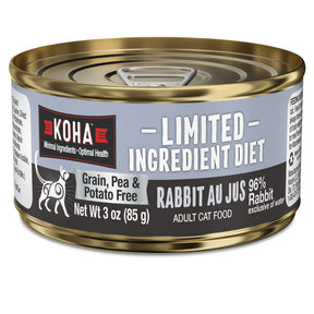 KOHA, Limited Ingredient Diet - All Breeds, Adult Cat Rabbit Au Jus Recipe Canned Cat Food - Southern Agriculture 