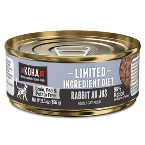 KOHA, Limited Ingredient Diet - All Breeds, Adult Cat Rabbit Au Jus Recipe Canned Cat Food - Southern Agriculture 