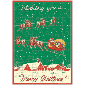Cavallini Papers & Co - Card With 60 Piece Puzzle Christmas