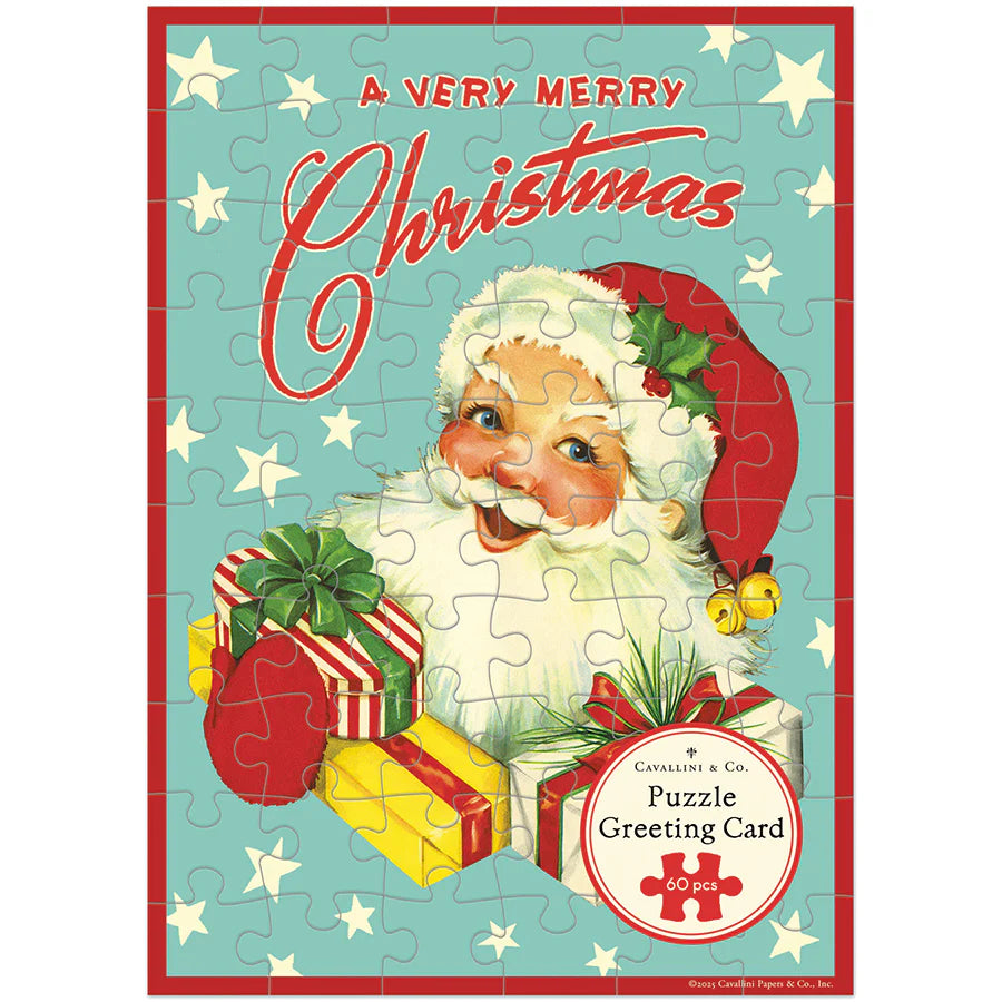Cavallini Papers & Co - Card With 60 Piece Puzzle Christmas