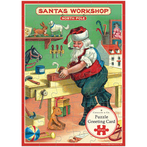 Cavallini Papers & Co - Card With 60 Piece Puzzle Christmas