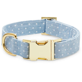 The Foggy Dog - Dog Collar Chambray Dots