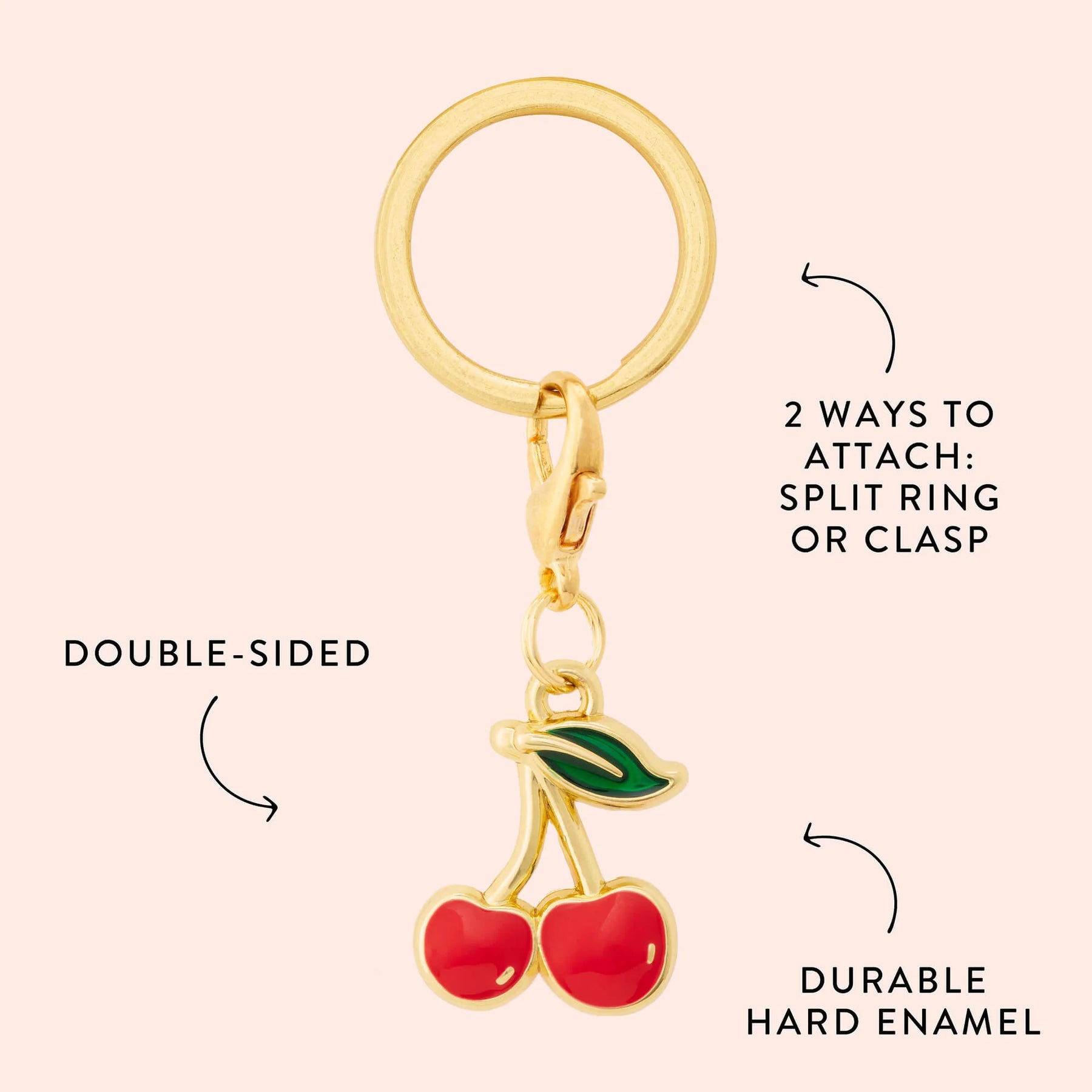 The Foggy Dog - Dog Charm Two Sided For Collar Cherries