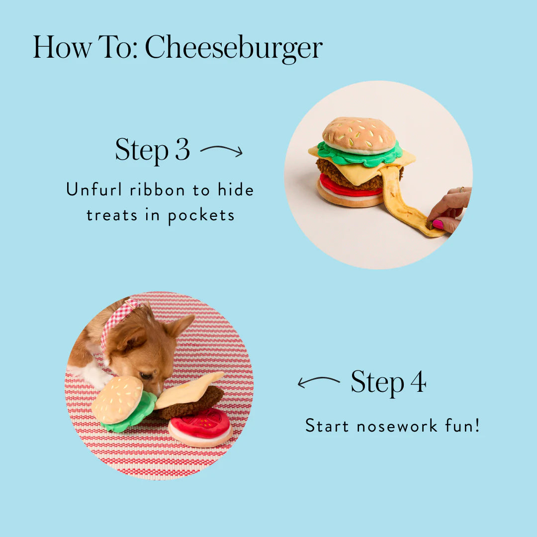 The Foggy Dog - Dog Toy Cheeseburger Interactive