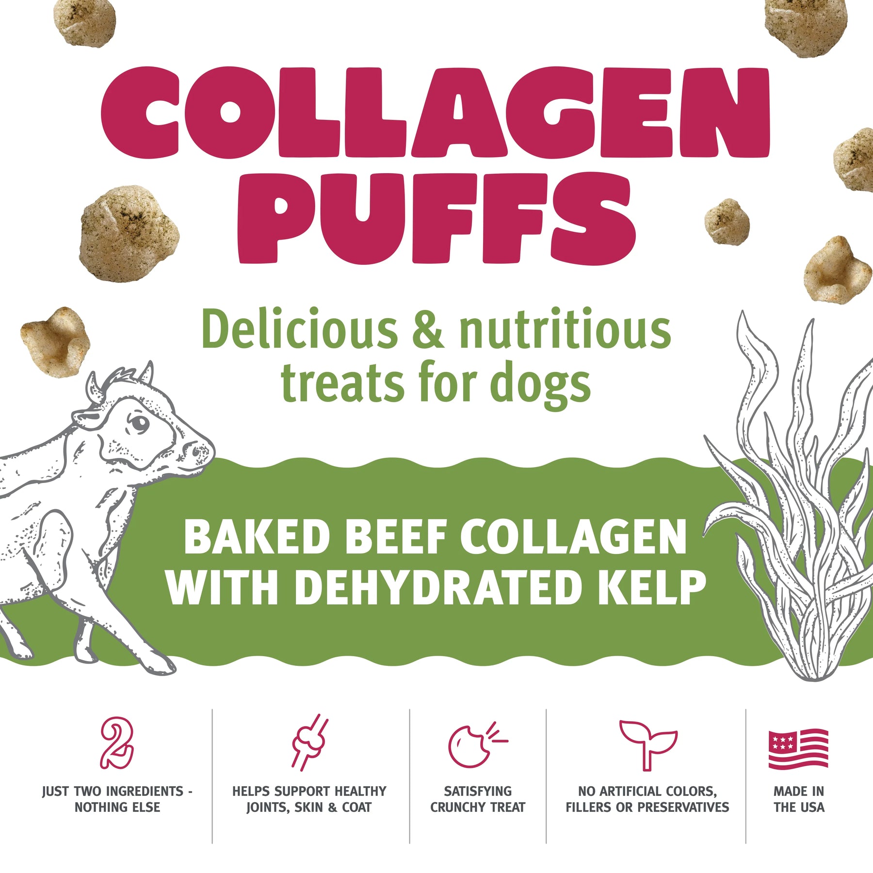 Icelandic+ Collagen Puffs Baked Beef Collagen With Dehydrated Kelp