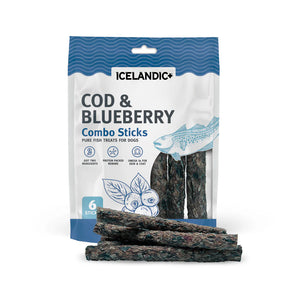 Icelandic+ Combo Sticks Cod & Blueberry Pure Fish Treats For Dogs