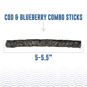 Icelandic+ Combo Sticks Cod & Blueberry Pure Fish Treats For Dogs