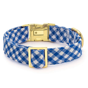 The Foggy Dog - Dog Collar Lake Blue Gingham - Southern Agriculture 