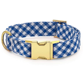 The Foggy Dog - Dog Collar Lake Blue Gingham - Southern Agriculture 