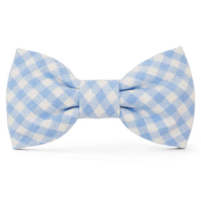 The Foggy Dog - Dog Bow Tie Sky Blue Gingham