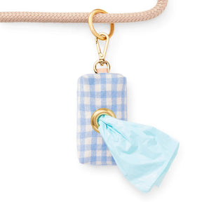 The Foggy Dog - Waste Bag Dispenser Light Blue Gingham