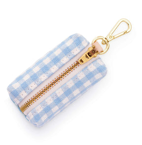 The Foggy Dog - Waste Bag Dispenser Light Blue Gingham