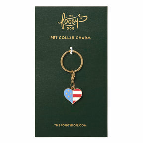 The Foggy Dog - Collar Charm I Heart America Summer