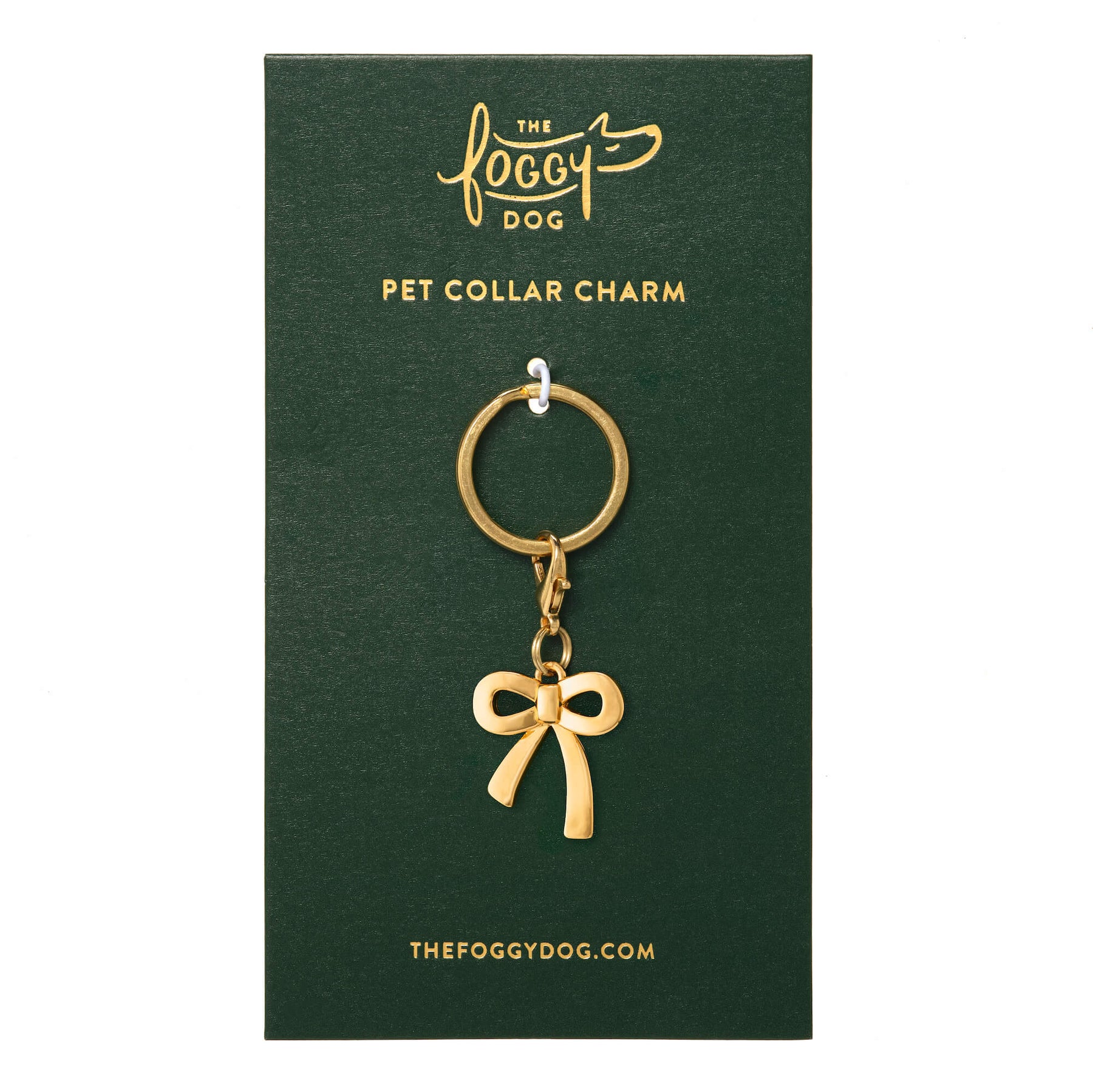 The Foggy Dog - Dog Charm Gold Bow