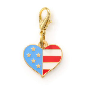 The Foggy Dog - Collar Charm I Heart America Summer