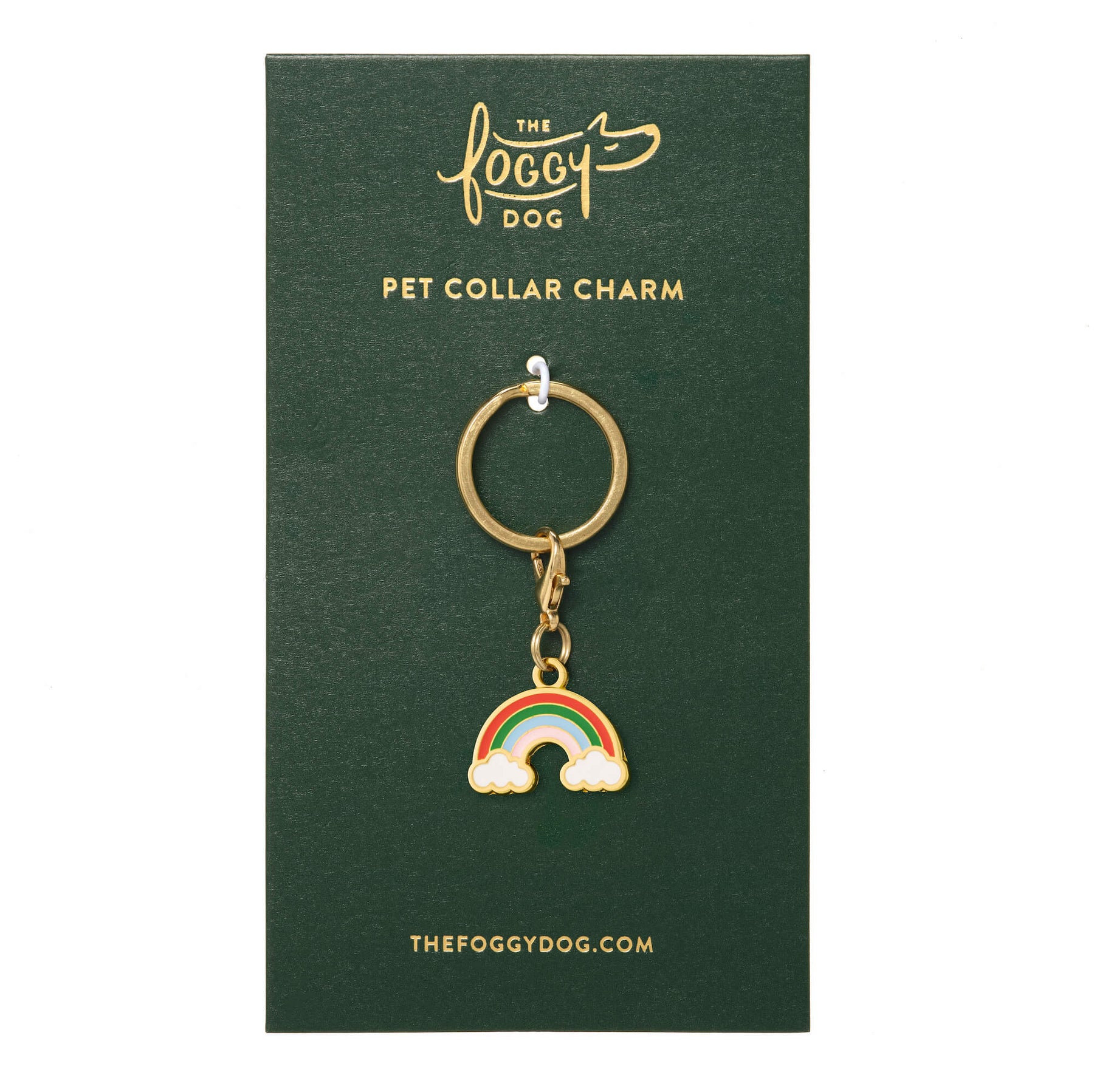The Foggy Dog - Collar Charm Rainbow