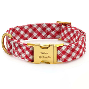 The Foggy Dog - Dog Collar Red Gingham