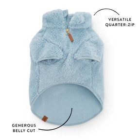 The Foggy Dog - Dog Jacket Cornflower Blue Quarter-Zip