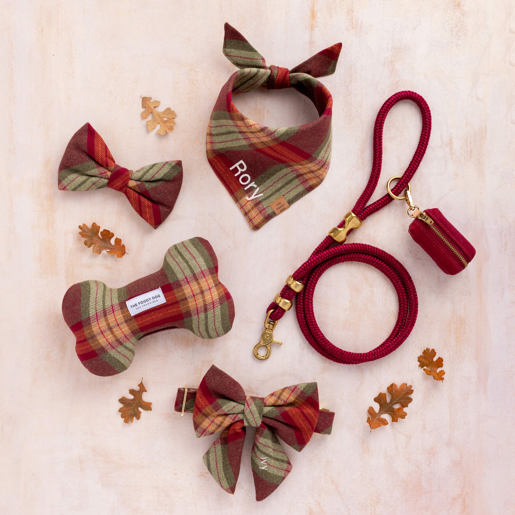 The Foggy Dog - Dog Collar Orchard Plaid