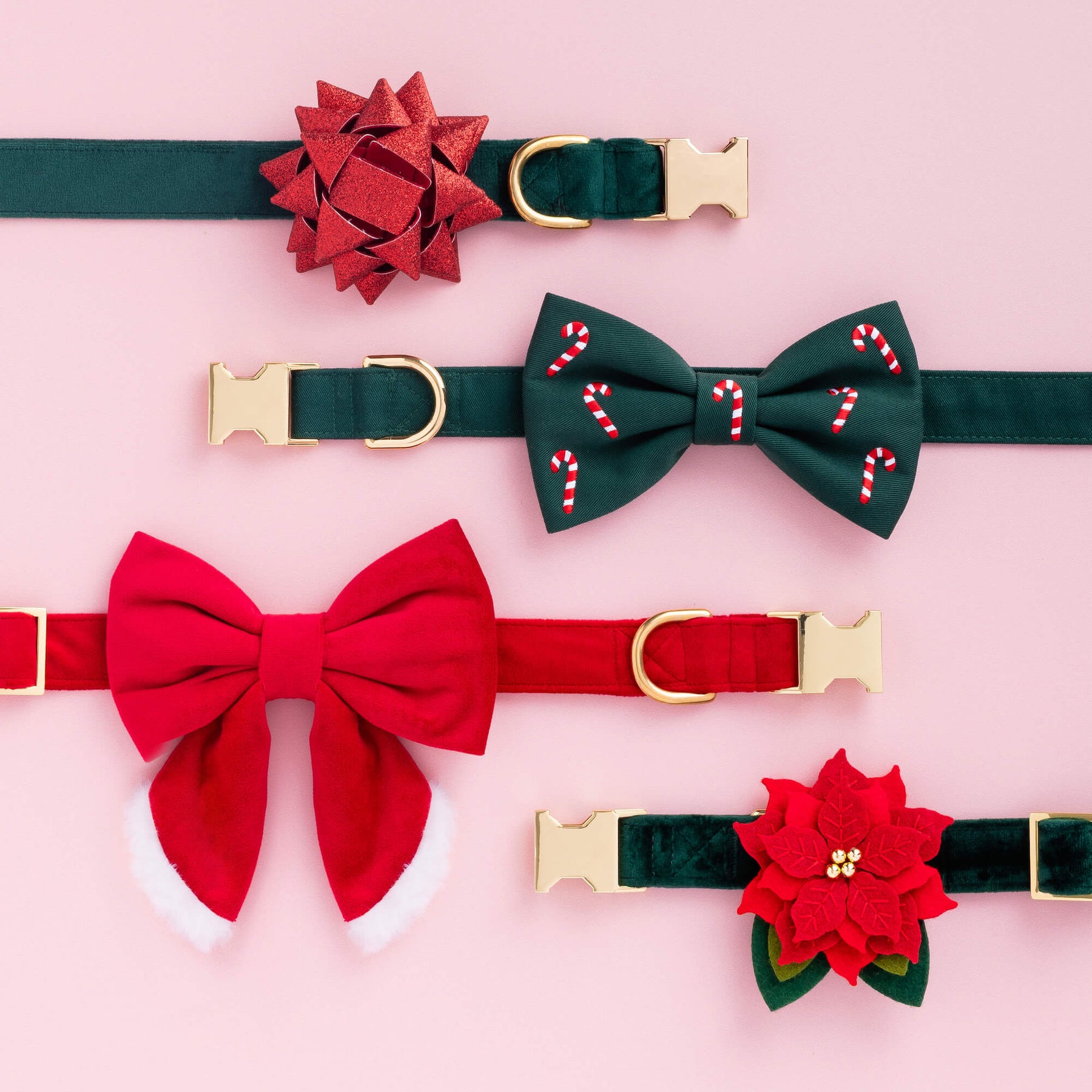 The Foggy Dog - Collar Attachment Red Gift Bow