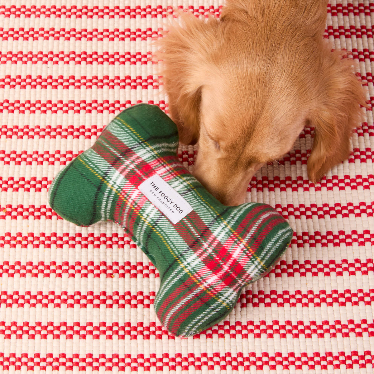 Foggy Dog - Dog Toy Holly Jolly Plaid - Southern Agriculture 
