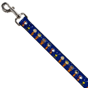 Buckle Down - Leash Nylon Peanuts Gang Astronauts Standing