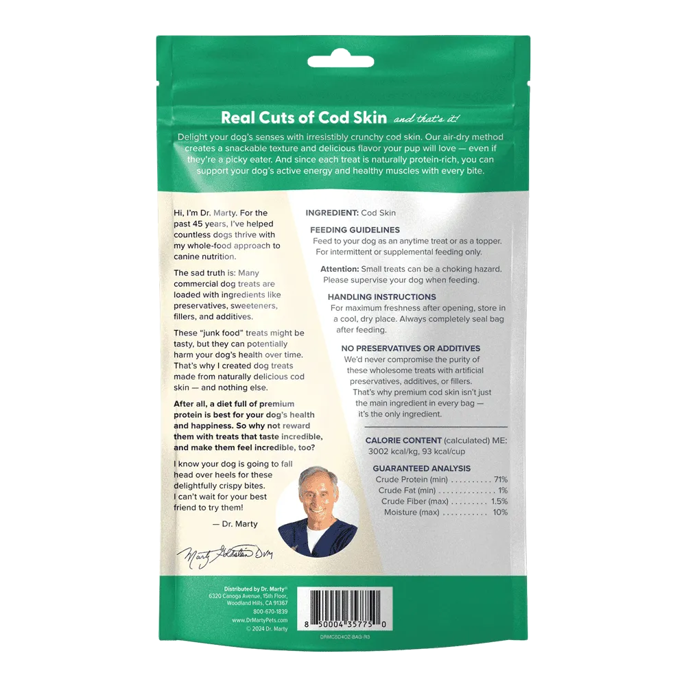 Dr Marty Cod Crispies Cod Skin	Chips Wild-Caught & Air-Dried