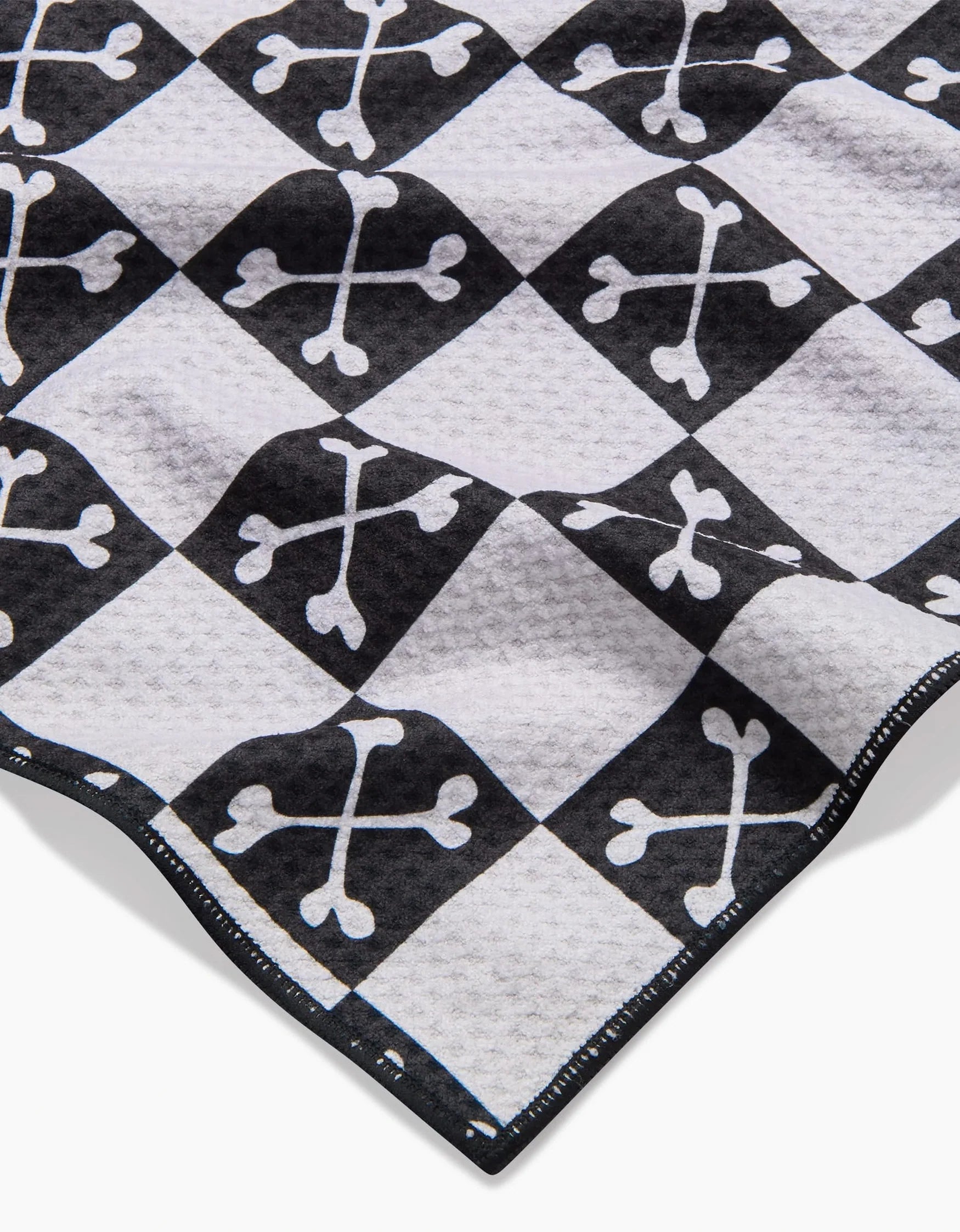 Geometry - Dog Towel Boneyard Black Checkerboard