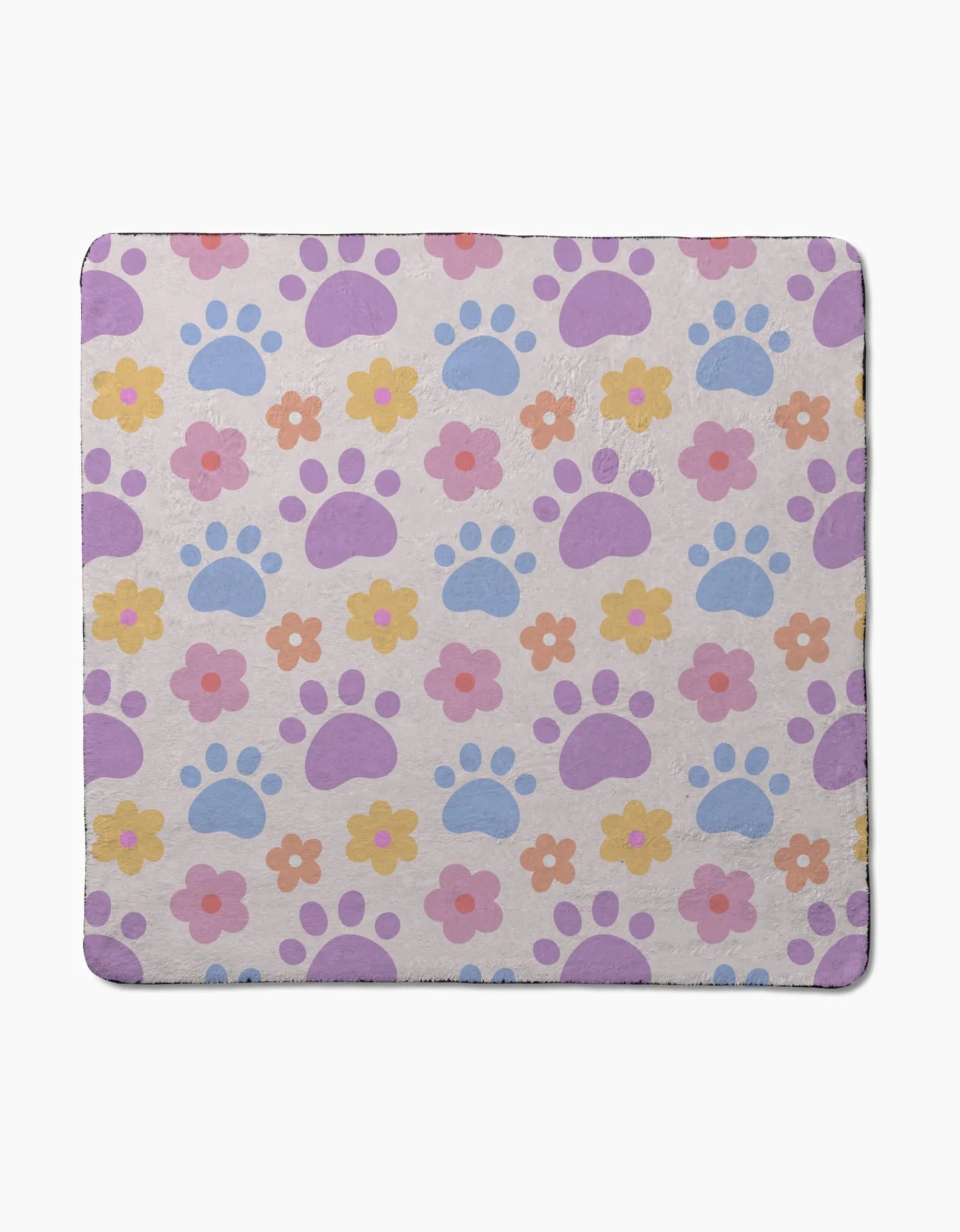 Geometry - Dog Towel Paws And Daisies