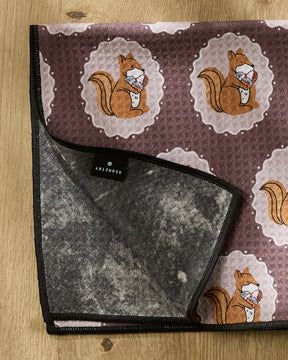 Geometry - Paw Towel Squirrels Brown