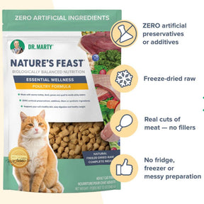 Dr Marty Natures Feast Cat Poultry Freeze Dried Raw Complete Meal