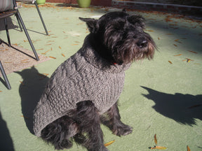 Chilly Dog - Dog Sweater Gray Cable Knit