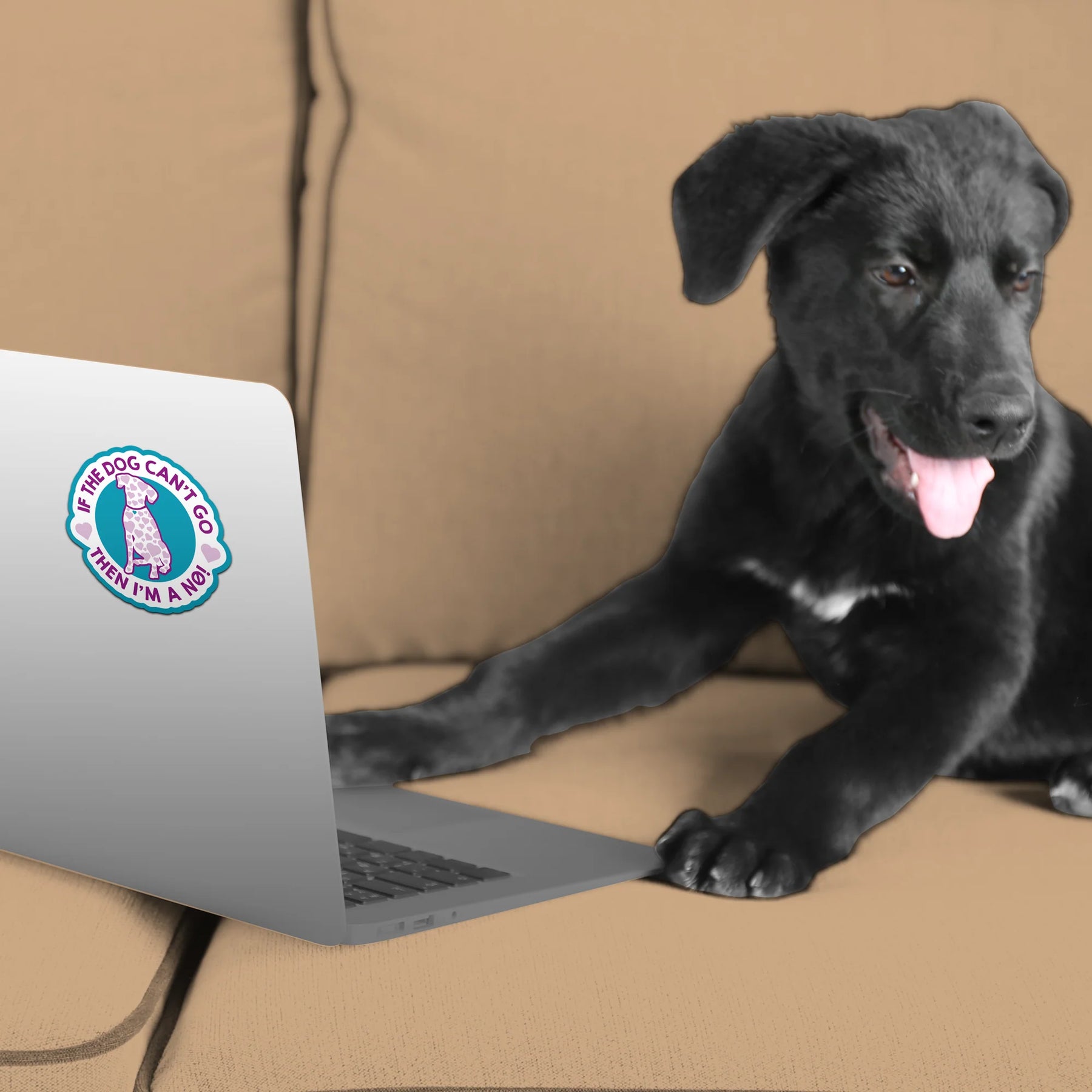 Dog Speak - Decal If My Dog Can't Go Then I'm A NO!