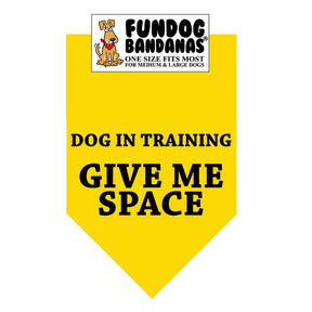 FunDog Bandanas - Dog Bandana Dog in Training GIVE ME SPACE
