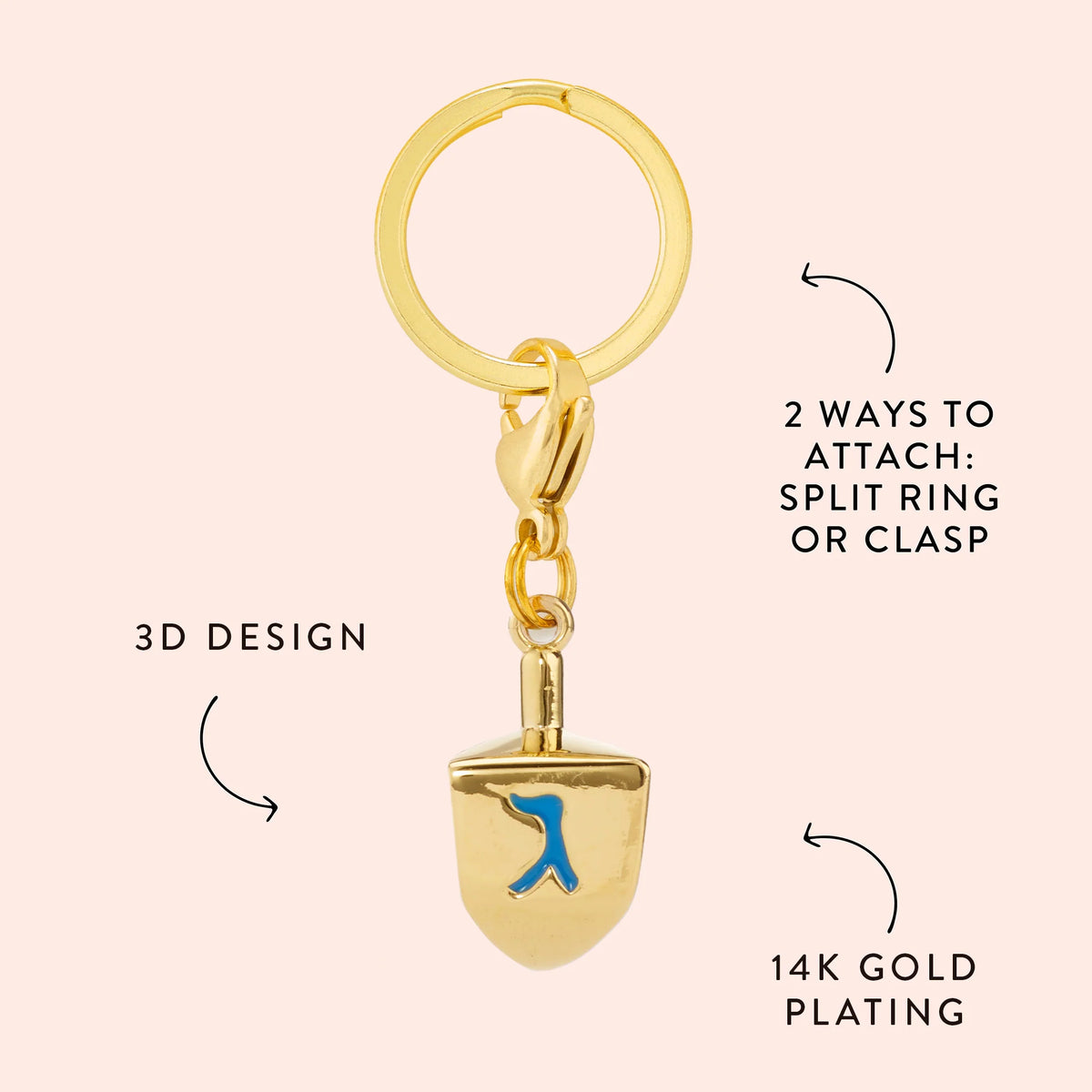 The Foggy Dog - Collar Charm Dreidel