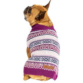 Petrageous Designs - Eddie Bauer Sweater Camano Fair Isle Bands Purple