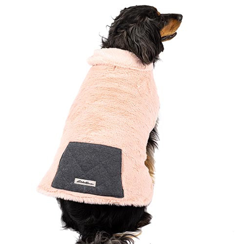 Petrageous Designs - Eddie Bauer Reversible Vest Laurel Faux Fur Blush & Gray