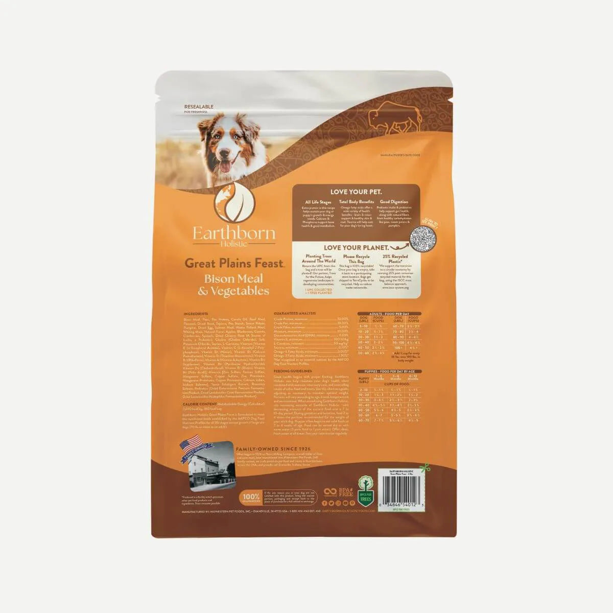 Earthborn Holistic - All Breeds, Adult Dog Great Plains Feast Recipe Dry Dog Food - Southern Agriculture 